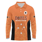 Australian Northern Territory Lawn Bowls Custom Long Sleeve Polo Shirt Aussie Minimalist Style - Aussie Hoodie