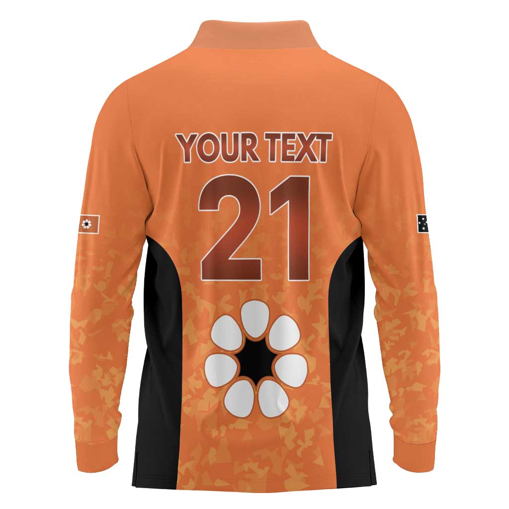 Australian Northern Territory Lawn Bowls Custom Long Sleeve Polo Shirt Aussie Minimalist Style - Aussie Hoodie