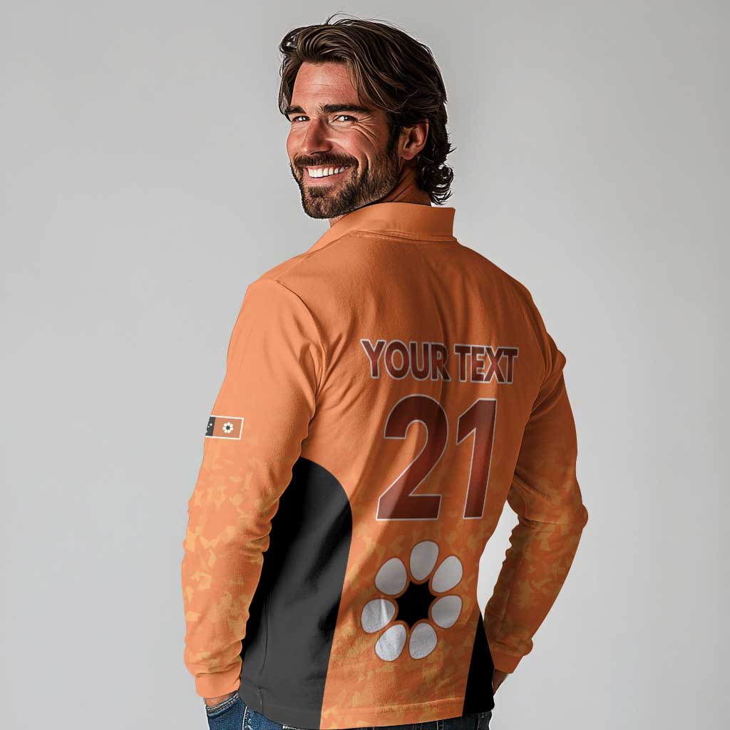 Australian Northern Territory Lawn Bowls Custom Long Sleeve Polo Shirt Aussie Minimalist Style - Aussie Hoodie
