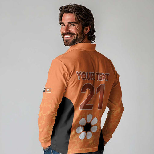 Australian Northern Territory Lawn Bowls Custom Long Sleeve Polo Shirt Aussie Minimalist Style - Aussie Hoodie