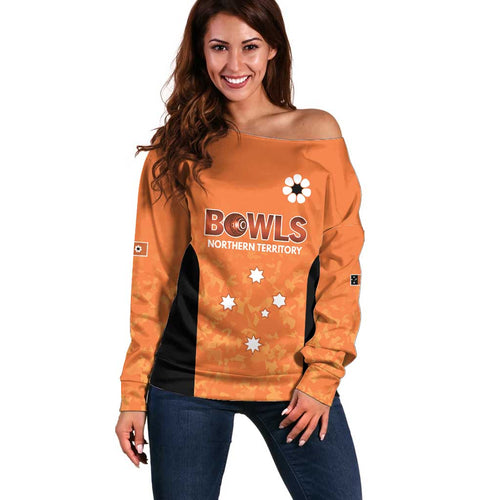 Australian Northern Territory Lawn Bowls Custom Off Shoulder Sweater Aussie Minimalist Style - Aussie Hoodie