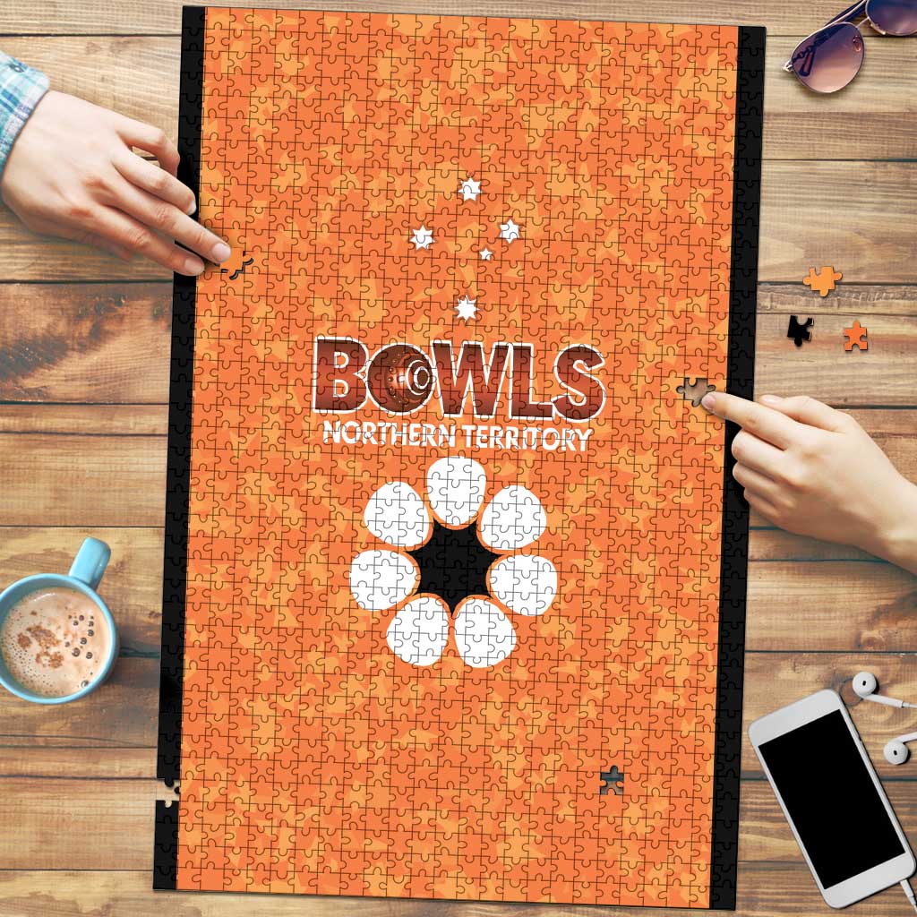 Australian Northern Territory Lawn Bowls Puzzle Aussie Minimalist Style - Aussie Hoodie