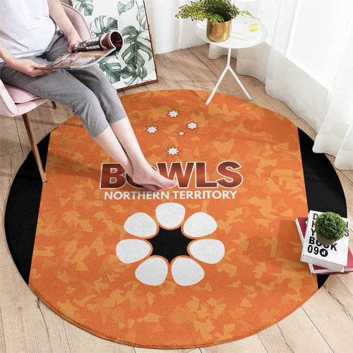 Australian Northern Territory Lawn Bowls Round Carpet Aussie Minimalist Style - Aussie Hoodie