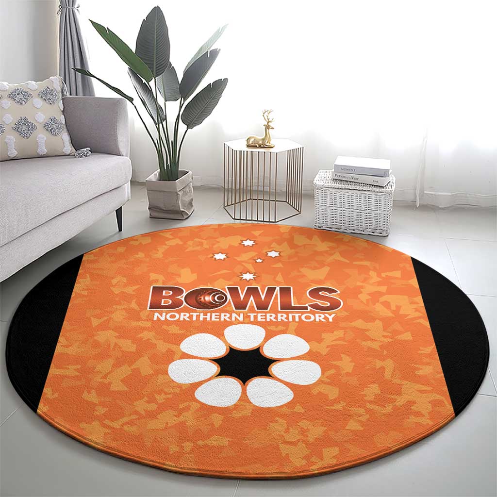 Australian Northern Territory Lawn Bowls Round Carpet Aussie Minimalist Style - Aussie Hoodie