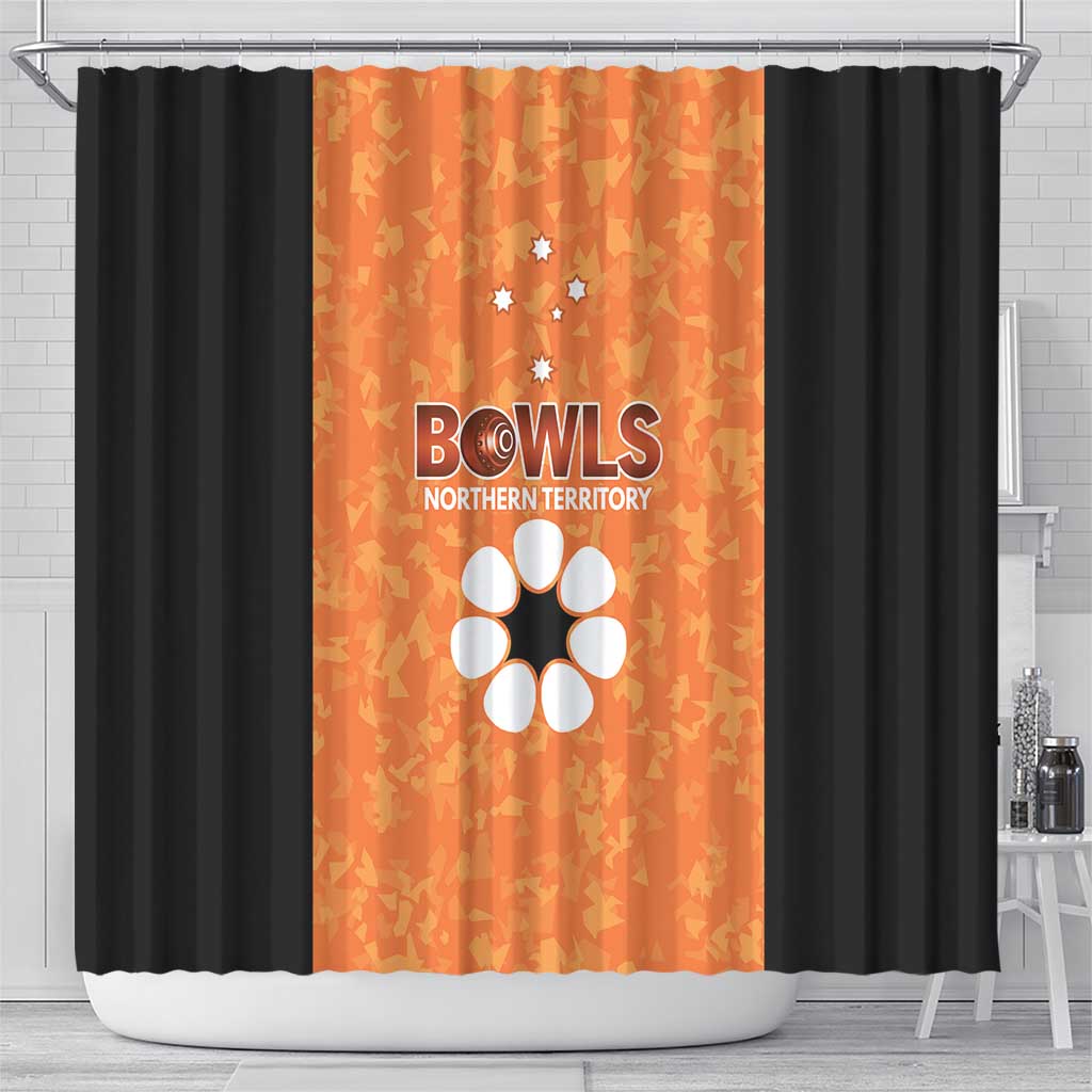 Australian Northern Territory Lawn Bowls Shower Curtain Aussie Minimalist Style - Aussie Hoodie