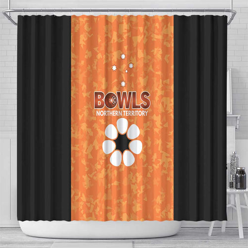 Australian Northern Territory Lawn Bowls Shower Curtain Aussie Minimalist Style - Aussie Hoodie