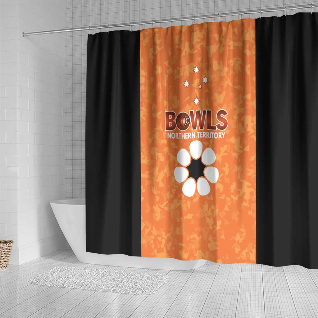 Australian Northern Territory Lawn Bowls Shower Curtain Aussie Minimalist Style - Aussie Hoodie
