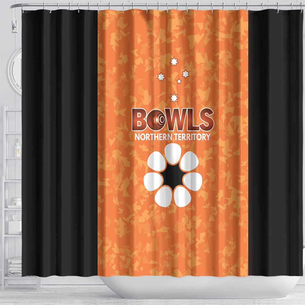 Australian Northern Territory Lawn Bowls Shower Curtain Aussie Minimalist Style - Aussie Hoodie