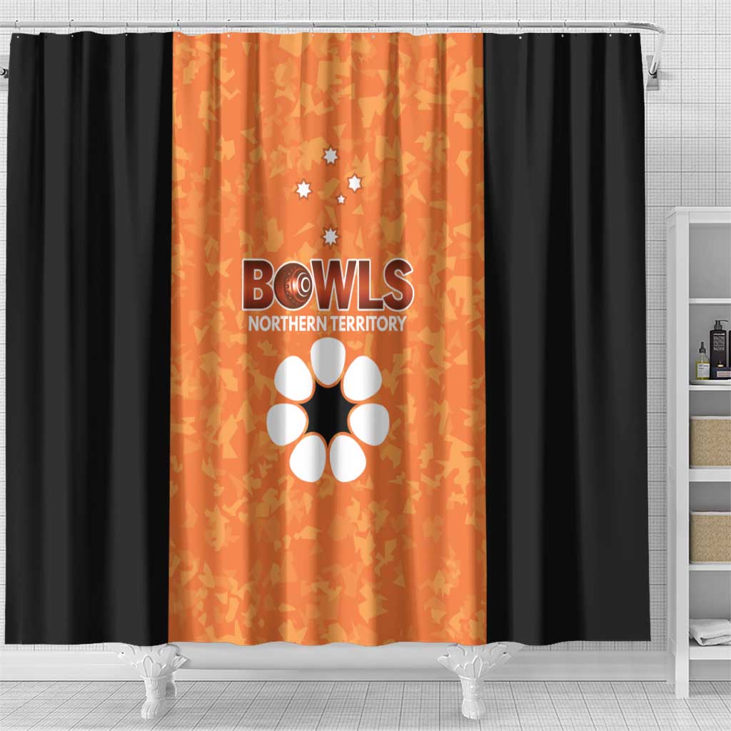 Australian Northern Territory Lawn Bowls Shower Curtain Aussie Minimalist Style - Aussie Hoodie