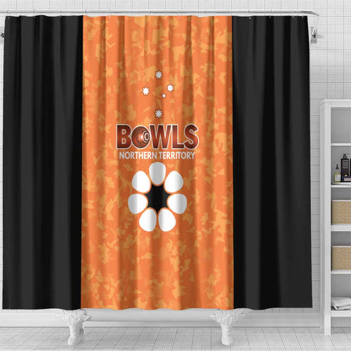 Australian Northern Territory Lawn Bowls Shower Curtain Aussie Minimalist Style - Aussie Hoodie