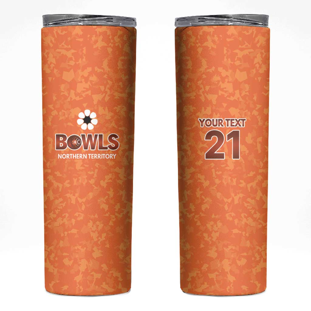 Australian Northern Territory Lawn Bowls Custom Skinny Tumbler Aussie Minimalist Style - Aussie Hoodie