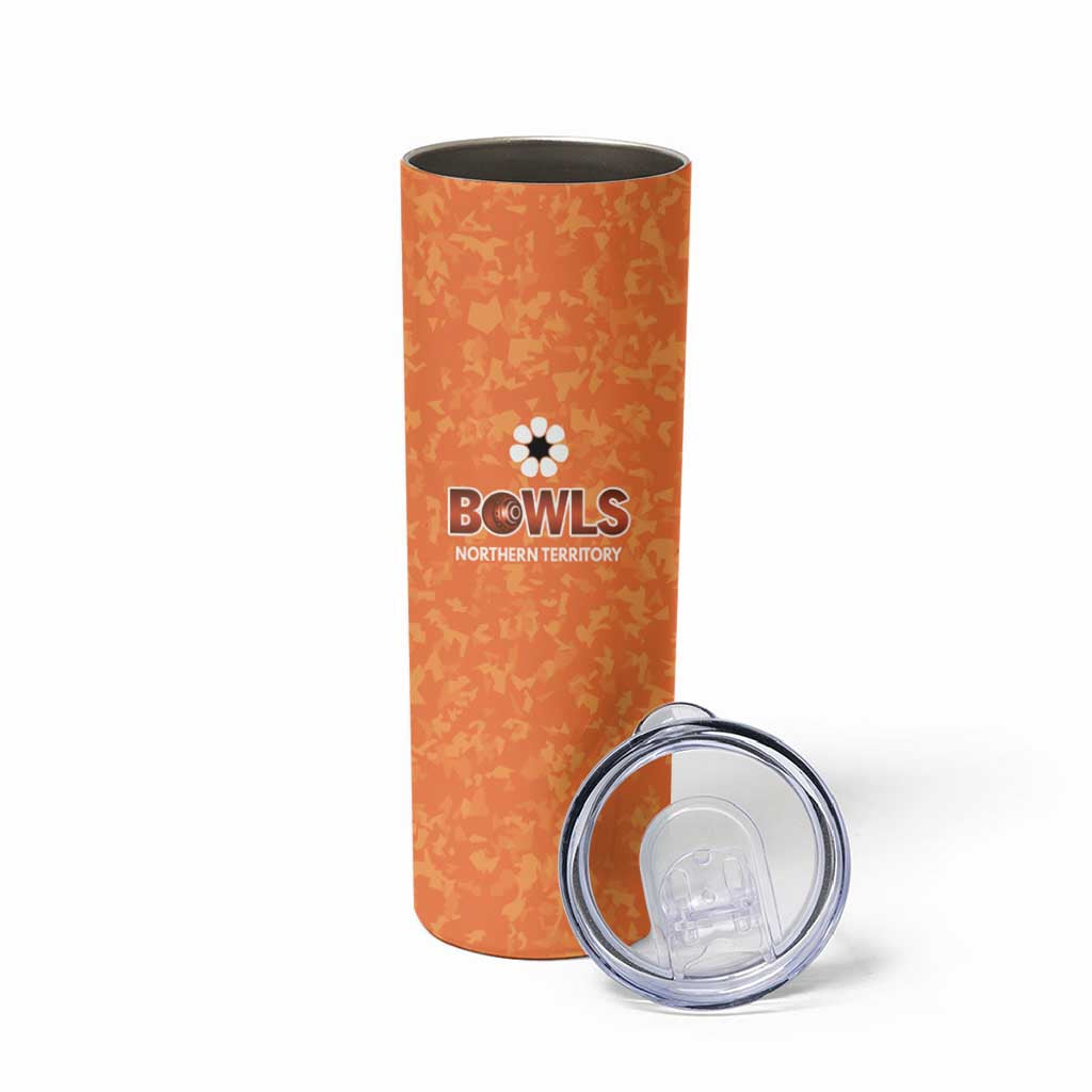 Australian Northern Territory Lawn Bowls Custom Skinny Tumbler Aussie Minimalist Style - Aussie Hoodie
