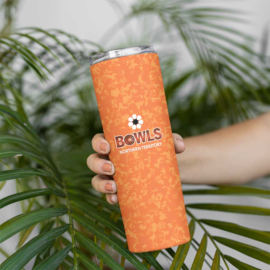 Australian Northern Territory Lawn Bowls Custom Skinny Tumbler Aussie Minimalist Style - Aussie Hoodie