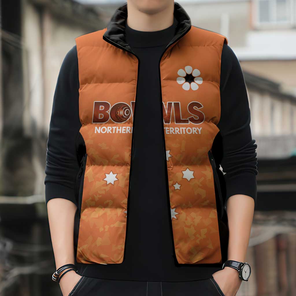 Australian Northern Territory Lawn Bowls Custom Sleeveless Puffer Jacket Aussie Minimalist Style - Aussie Hoodie