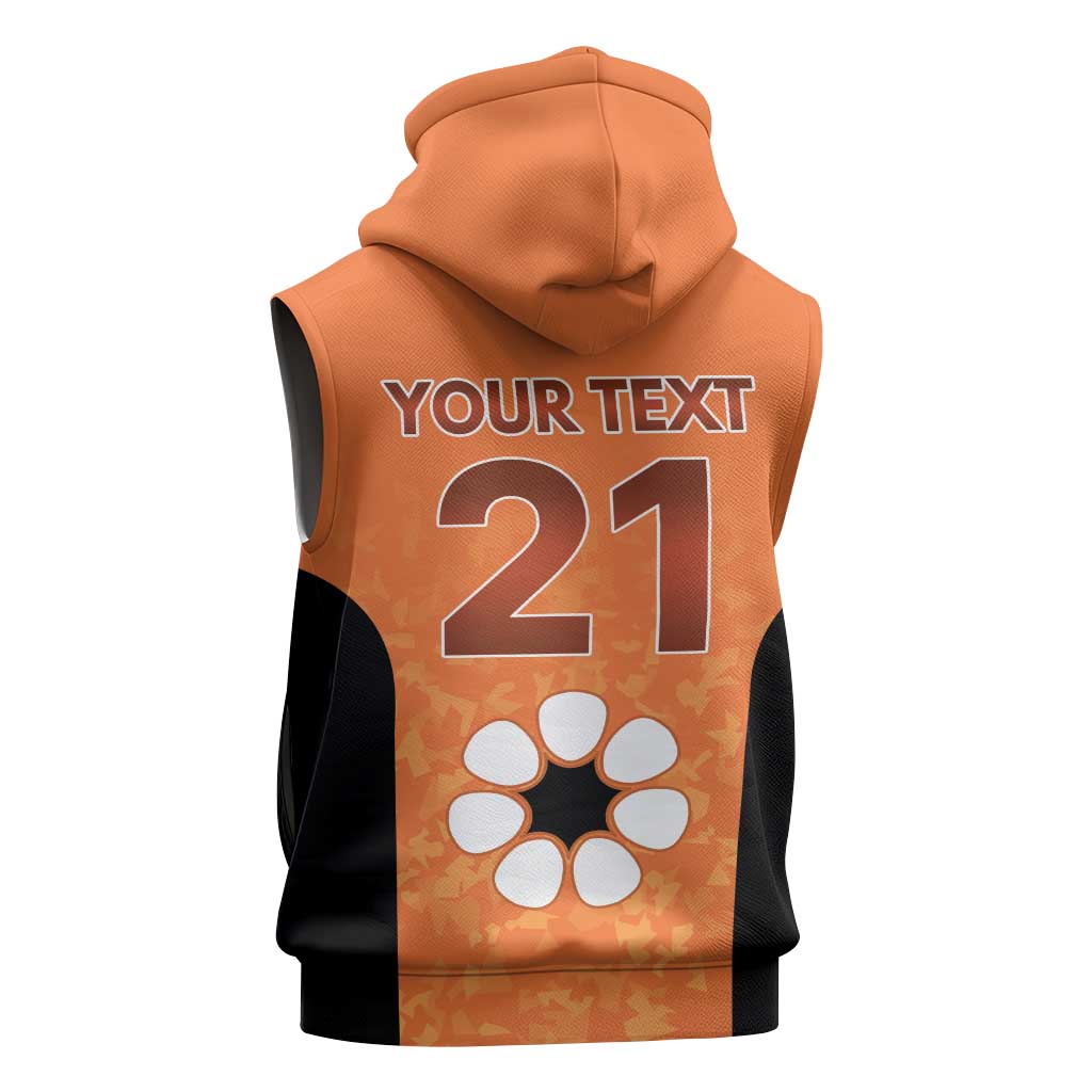 Australian Northern Territory Lawn Bowls Custom Sleeveless Zip Hoodie Aussie Minimalist Style LT9