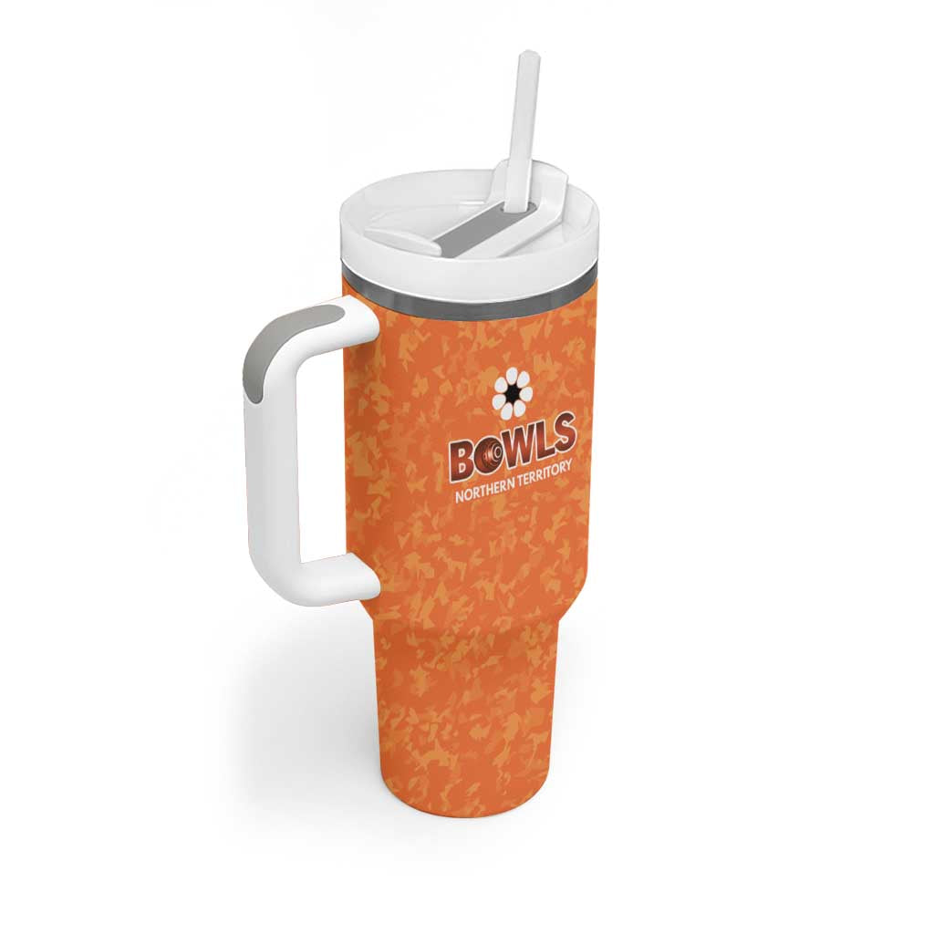 Australian Northern Territory Lawn Bowls Custom Tumbler With Handle Aussie Minimalist Style - Aussie Hoodie