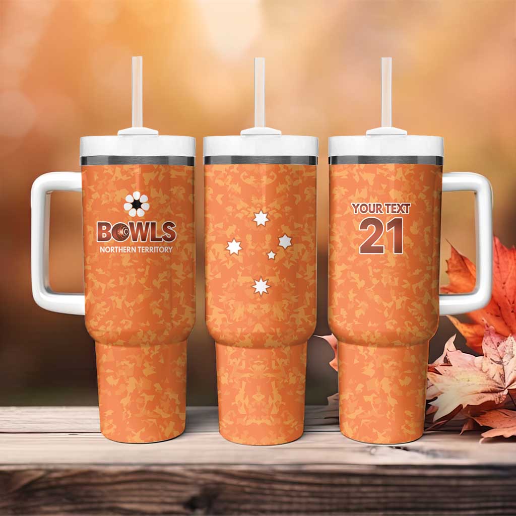 Australian Northern Territory Lawn Bowls Custom Tumbler With Handle Aussie Minimalist Style - Aussie Hoodie