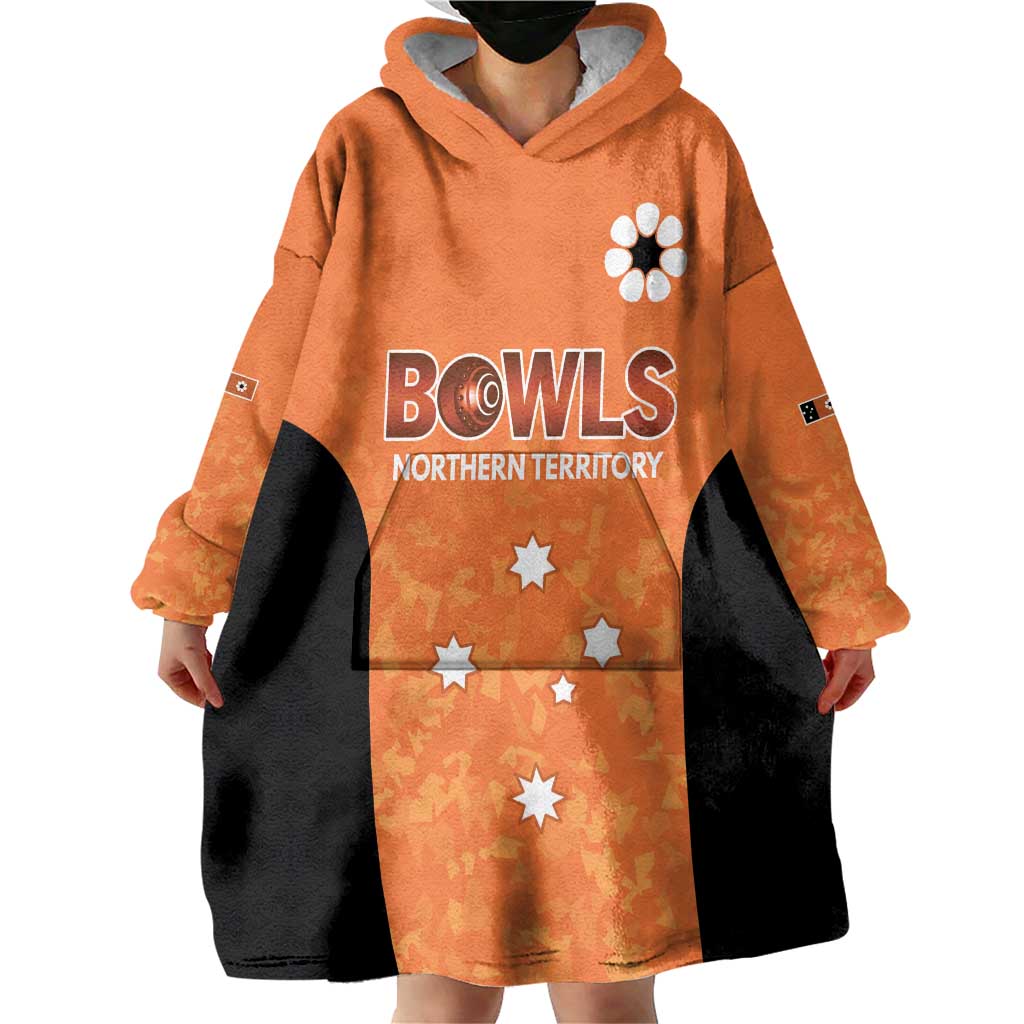 Australian Northern Territory Lawn Bowls Custom Wearable Blanket Hoodie Aussie Minimalist Style - Aussie Hoodie