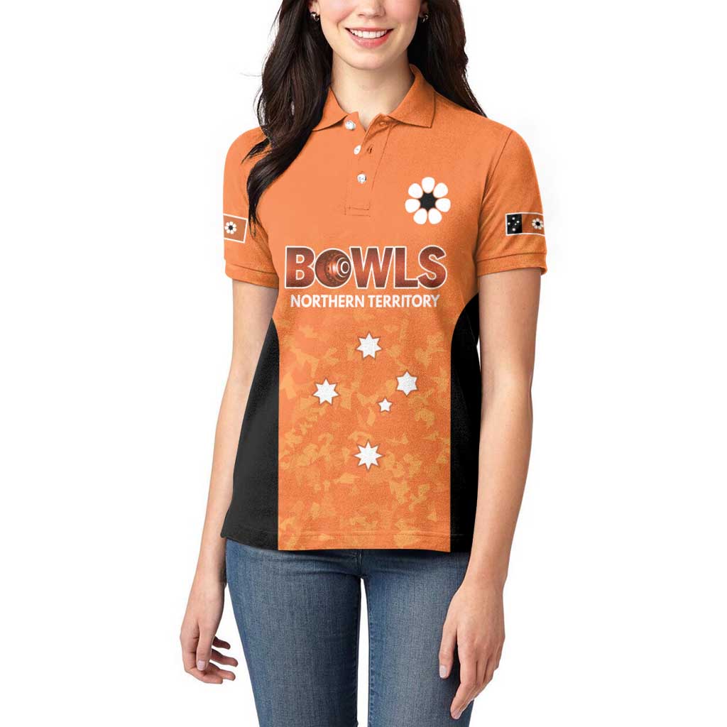 Australian Northern Territory Lawn Bowls Custom Women Polo Shirt Aussie Minimalist Style - Aussie Hoodie