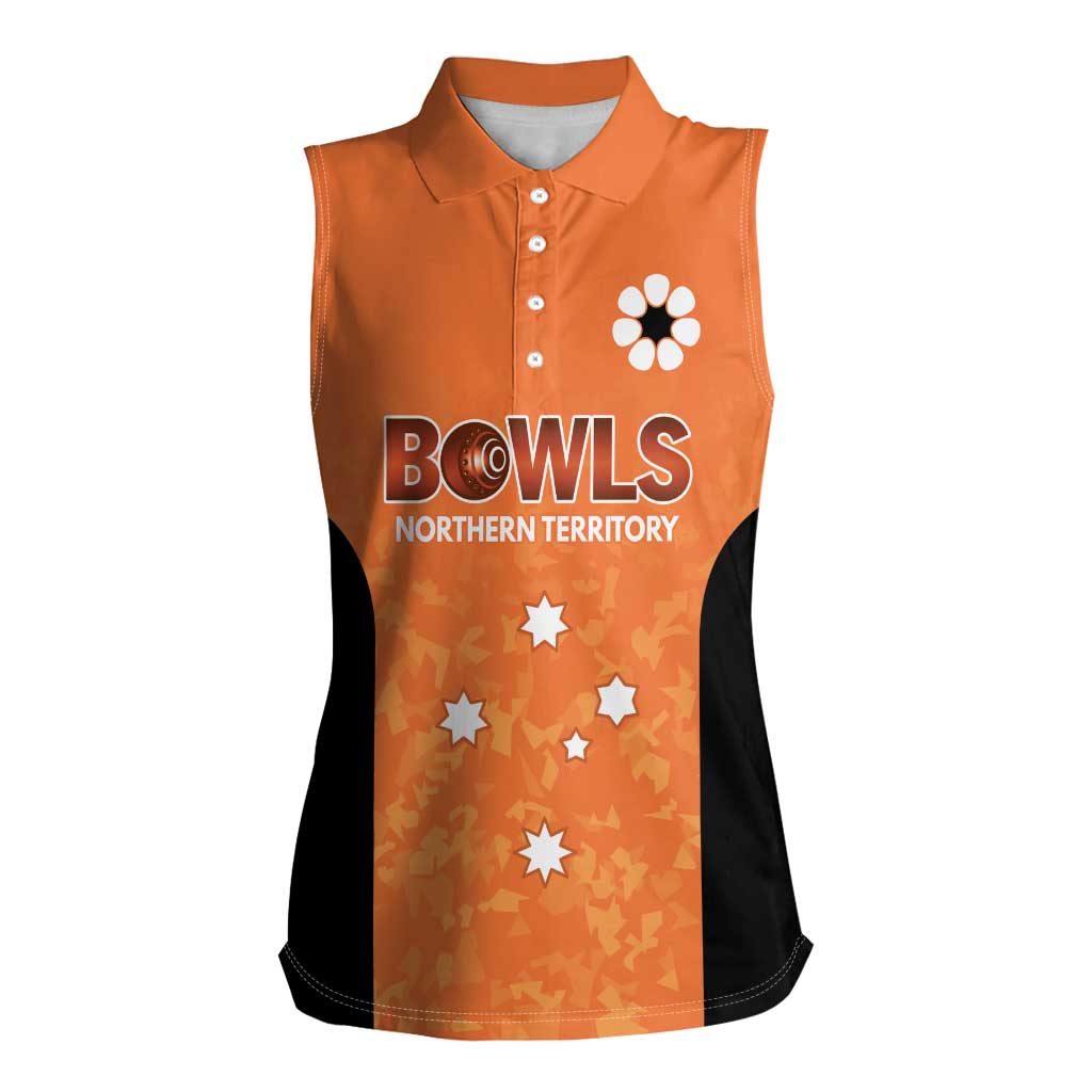 Australian Northern Territory Lawn Bowls Custom Women Sleeveless Polo Shirt Aussie Minimalist Style - Aussie Hoodie
