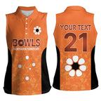 Australian Northern Territory Lawn Bowls Custom Women Sleeveless Polo Shirt Aussie Minimalist Style - Aussie Hoodie