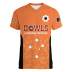 Australian Northern Territory Lawn Bowls Custom Women V-Neck T-Shirt Aussie Minimalist Style - Aussie Hoodie
