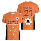 Australian Northern Territory Lawn Bowls Custom Women V-Neck T-Shirt Aussie Minimalist Style - Aussie Hoodie