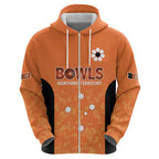 Australian Northern Territory Lawn Bowls Custom Zip Hoodie Aussie Minimalist Style - Aussie Hoodie