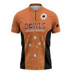 Australian Northern Territory Lawn Bowls Custom Zipper Polo Shirt Aussie Minimalist Style - Aussie Hoodie