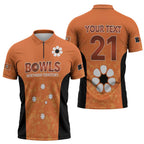 Australian Northern Territory Lawn Bowls Custom Zipper Polo Shirt Aussie Minimalist Style - Aussie Hoodie
