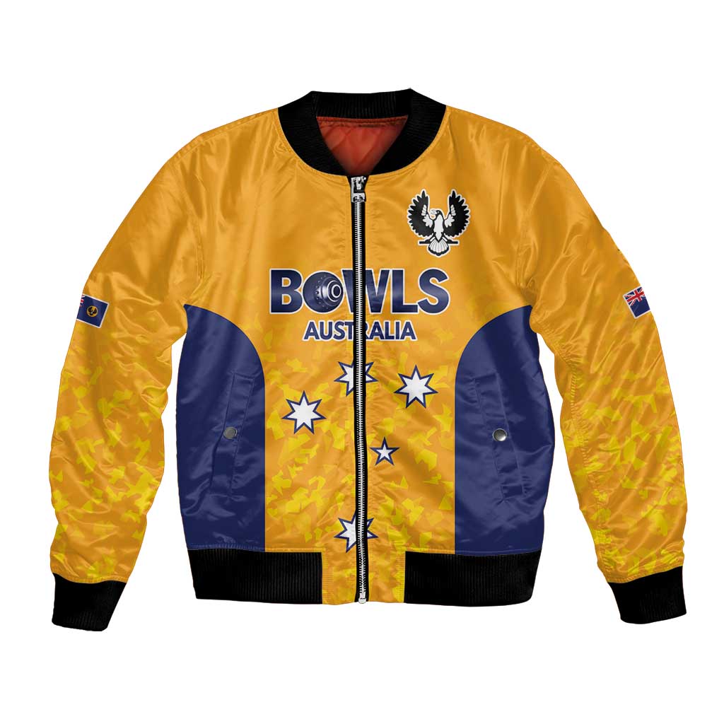 Australian South Australia Lawn Bowls Custom Bomber Jacket Aussie Minimalist Style - Aussie Hoodie