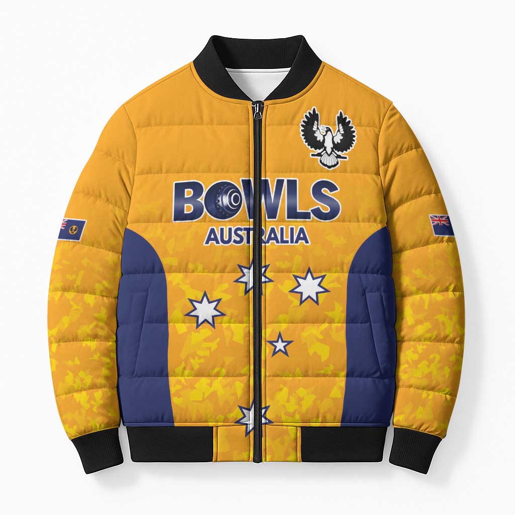Australian South Australia Lawn Bowls Custom Bomber Puffer Jacket Aussie Minimalist Style - Aussie Hoodie