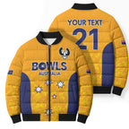 Australian South Australia Lawn Bowls Custom Bomber Puffer Jacket Aussie Minimalist Style - Aussie Hoodie