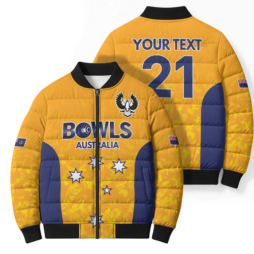 Australian South Australia Lawn Bowls Custom Bomber Puffer Jacket Aussie Minimalist Style - Aussie Hoodie