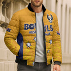 Australian South Australia Lawn Bowls Custom Bomber Puffer Jacket Aussie Minimalist Style - Aussie Hoodie
