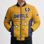 Australian South Australia Lawn Bowls Custom Bomber Puffer Jacket Aussie Minimalist Style - Aussie Hoodie