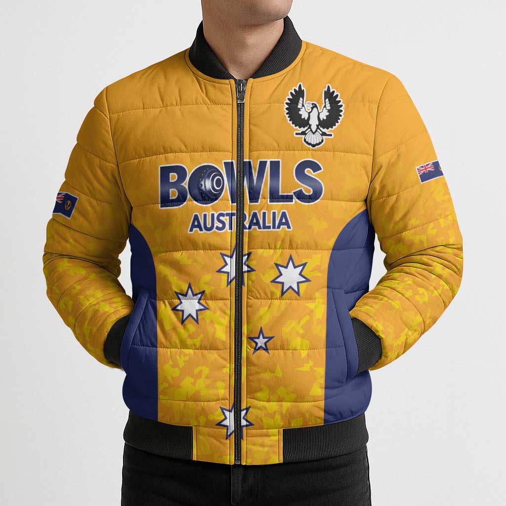Australian South Australia Lawn Bowls Custom Bomber Puffer Jacket Aussie Minimalist Style - Aussie Hoodie