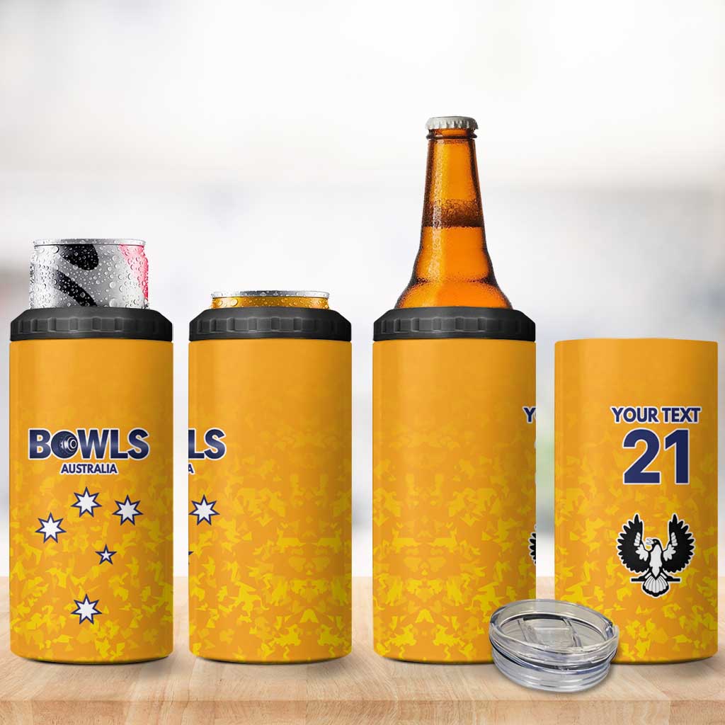 Australian South Australia Lawn Bowls Custom 4 in 1 Can Cooler Tumbler Aussie Minimalist Style - Aussie Hoodie