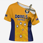 Australian South Australia Lawn Bowls Custom Cross Shoulder Shirt Aussie Minimalist Style - Aussie Hoodie