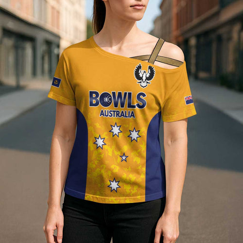 Australian South Australia Lawn Bowls Custom Cross Shoulder Shirt Aussie Minimalist Style - Aussie Hoodie