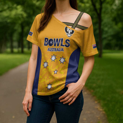 Australian South Australia Lawn Bowls Custom Cross Shoulder Shirt Aussie Minimalist Style - Aussie Hoodie