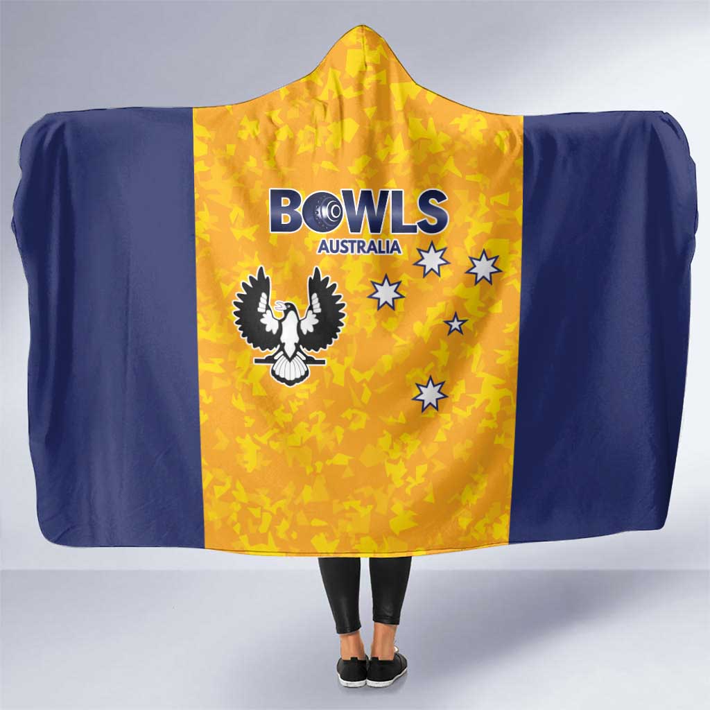 Australian South Australia Lawn Bowls Hooded Blanket Aussie Minimalist Style - Aussie Hoodie