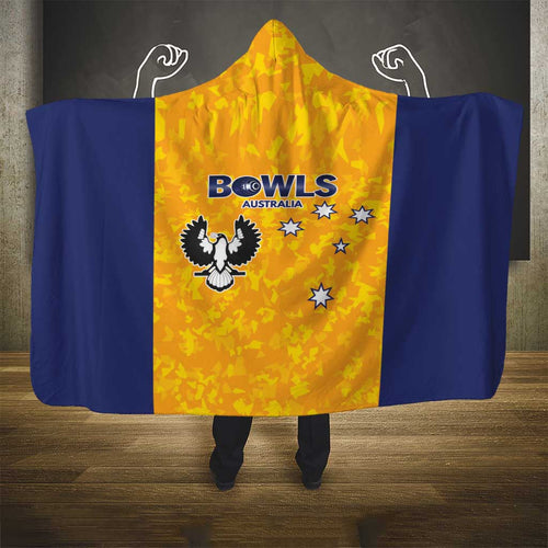 Australian South Australia Lawn Bowls Hooded Blanket Aussie Minimalist Style - Aussie Hoodie