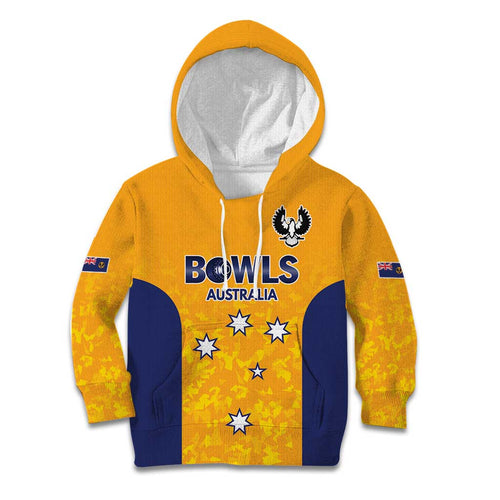 Australian South Australia Lawn Bowls Custom Kid Hoodie Aussie Minimalist Style - Aussie Hoodie