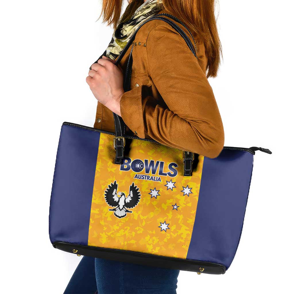 Australian South Australia Lawn Bowls Leather Tote Bag Aussie Minimalist Style - Aussie Hoodie