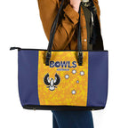 Australian South Australia Lawn Bowls Leather Tote Bag Aussie Minimalist Style - Aussie Hoodie