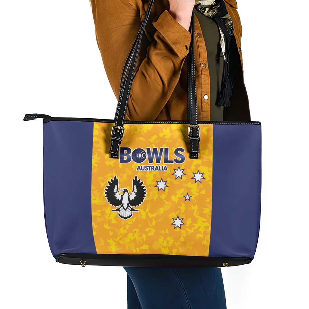 Australian South Australia Lawn Bowls Leather Tote Bag Aussie Minimalist Style - Aussie Hoodie