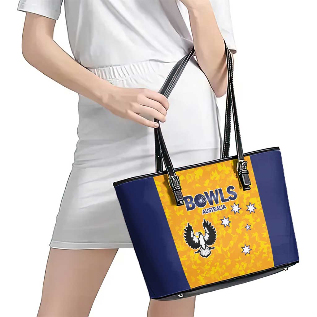 Australian South Australia Lawn Bowls Leather Tote Bag Aussie Minimalist Style - Aussie Hoodie