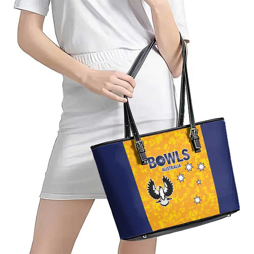 Australian South Australia Lawn Bowls Leather Tote Bag Aussie Minimalist Style - Aussie Hoodie