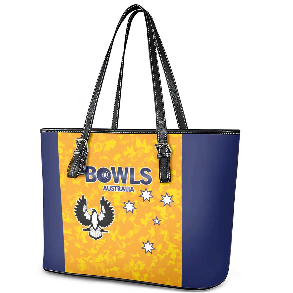 Australian South Australia Lawn Bowls Leather Tote Bag Aussie Minimalist Style - Aussie Hoodie